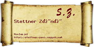 Stettner Zénó névjegykártya